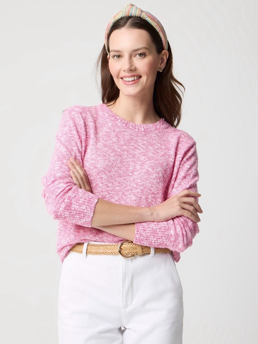 J CREW MARLED 100% Cotton Crewneck Sweater